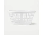 Oval Laundry Basket, White - Anko