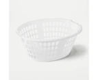 Oval Laundry Basket, White - Anko