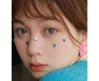 Face Gems Tattoo Eye Jewels Festival Body Crystal Make Up Sticker Diamond Pearls - Blue