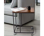 Side Table Vintage C Shaped Metal Frame Living Room Bedroom Small Spaces