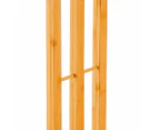 Bamboo Towel Bar Metal Holder Rack 3-Tier Freestanding for Bathroom and Bedroom