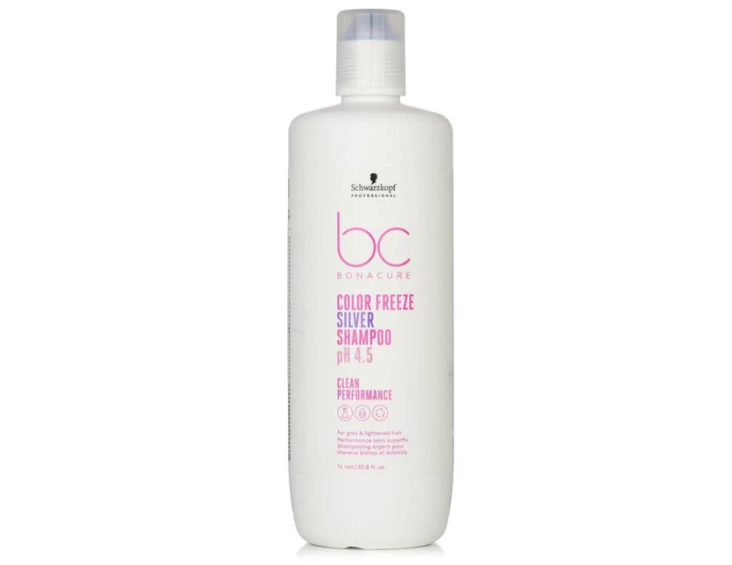 Schwarzkopf BC Bonacure pH 4.5 Color Freeze Silver Shampoo (For Grey & Lightened Hair) 1000ml/33.8oz