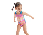 Speedo Toddler Girls' Digital Placement One Piece Swimsuit - Baja Blue