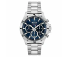 Hugo Boss Silver Steel Blue Dial Fashion Chrono Men's Watch - 1514069