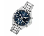 Hugo Boss Silver Steel Blue Dial Fashion Chrono Men's Watch - 1514069