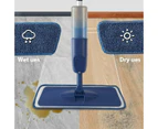Mop for Floor Cleaning Wet Dry 360 Degree Spin Dust for Home Kitchen Hardwood Floor Flat Mops with Refillable Bottle