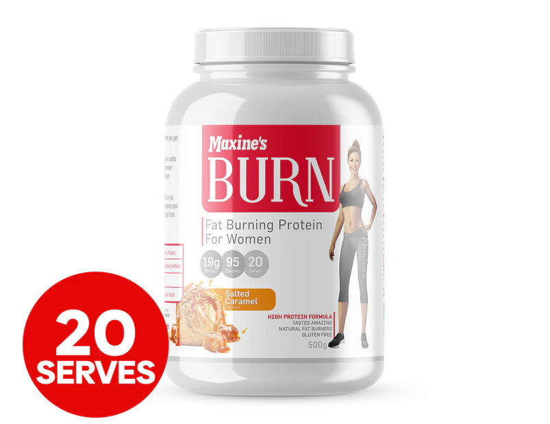 Maxine's Burn Fat Burning Protein Powder for Women Salted Caramel 500g / 20 Serves