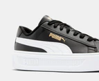 Puma Women's Smash Platform V3 Sneakers - Black/White/Gold