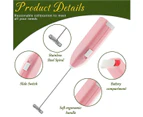 Electric Kitchen Mini Foamer Milk Frother Egg Beater Stirrer Whisk Mixer Tool - Pink