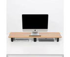 Gku Monitor Riser Stand Height Adjustable Extra Large Monitor Stand - OAK