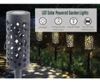 8pk LED Solar Lights Garden Outdoor Star Hollow Pathway Light Landscape Yard Lawn Lighting Waterproof