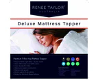Renee Taylor 1000GSM Double Bed Deluxe Fully Fitted Mattress Topper 300TC Cotton