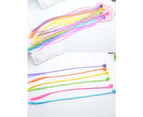 36pcs children's colored wig hair clip - claw clip colored braid+straight hair