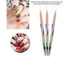 3pcs Nail Art Brushes Dotting Painting Drawing Manicure Nail Art AccessoriesGradient Color Nail Brush(14.5cm)