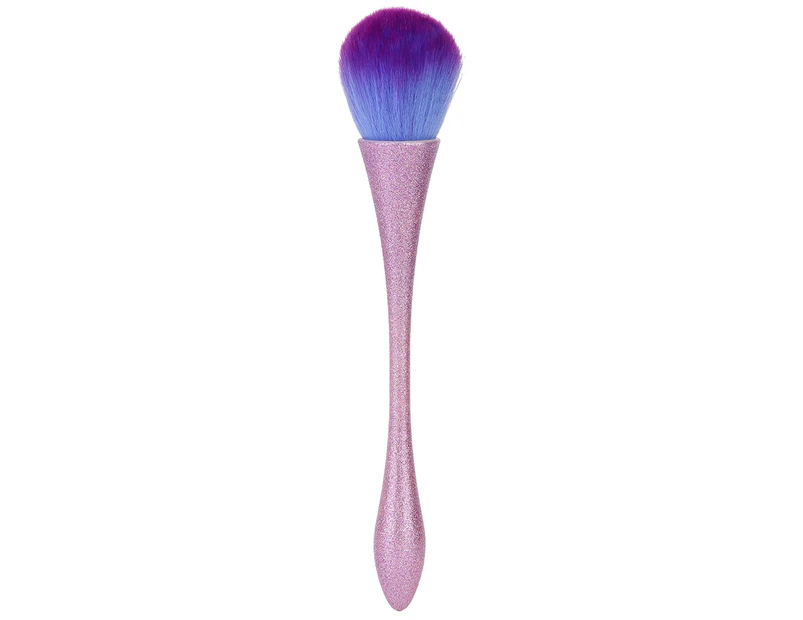 1 pcs Nail Dust Removal Brush Cosmetic Brush Nail Cleaning Manicure Tool (Purple Handle)20*5cm