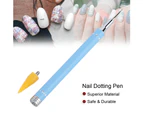 Dual Ended Nail Dotting Drawing Painting Pen Candy Color Nail Wax Stone Picker Manicure Blue