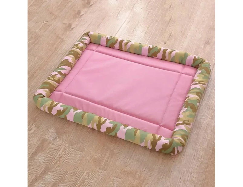 Waterproof Dust-proof Bite-resistant Camouflage Small, Medium, And Large Dog Bed - Pink