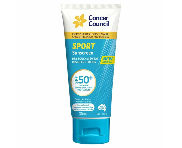 Cancer Council Sport Dry Touch & Sweat Resistant SPF50+ Sunscreen Lotion - Aloe Vera & Vitamin E