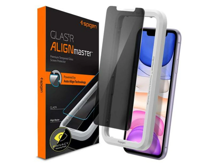 Spigen iPhone 11 / XR (6.1") Premium Privacy Tempered Glass Screen Protector [AGL00103]