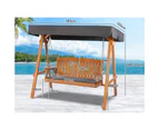 ALFORDSON Swing Chair Outdoor Furniture Wooden Garden Canopy Teak XL