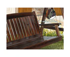 ALFORDSON Swing Chair Outdoor Furniture Wooden Garden Patio Canopy Charcoal XL