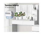 ALFORDSON Dressing Table Stool Set Makeup Mirror Desk Storage Cabinet White