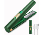 Cordless Hair Straighteners Curler 2 in 1, Mini Portable Travel Wireless Flat Iron, Fast Heat Up, Anti-Scald 3-Level Straightener for Swift, Smooth
