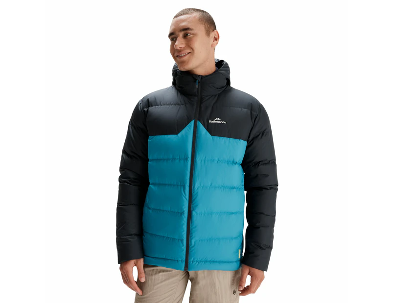 Kathmandu Epiq Mens Hooded Down Puffer 600 Fill Warm Winter Jacket  Men's  Puffer Jacket - Eddy/Meteor