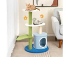 Costway 4-Tier Cat Tree Tower Sisal Scratching Post Cat Activity Center Entertainment Furniture