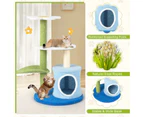 Costway 4-Tier Cat Tree Tower Sisal Scratching Post Cat Activity Center Entertainment Furniture