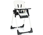 Giantex 4-in-1 Baby High Chair Foldable Toddler Booster Seat w/Adjustable Backrest & Height & Removable Tray, White