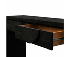 Bonnie 140cm Wooden Console Table with Drawers - Textured Espresso Black