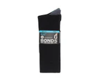 15 Pairs X Mens Bonds Business Socks Bamboo Black Crew Socks Work 20K - Black 20K