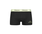 10 x Kappa Mens Acid Boxer Shorts Comfy Trunks Black/Green Cotton/Elastane - Black/Green Acid