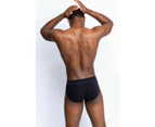 10 X Jockey Mens London Briefs Underwear Jocks International - Black Cotton/Elastane - Black