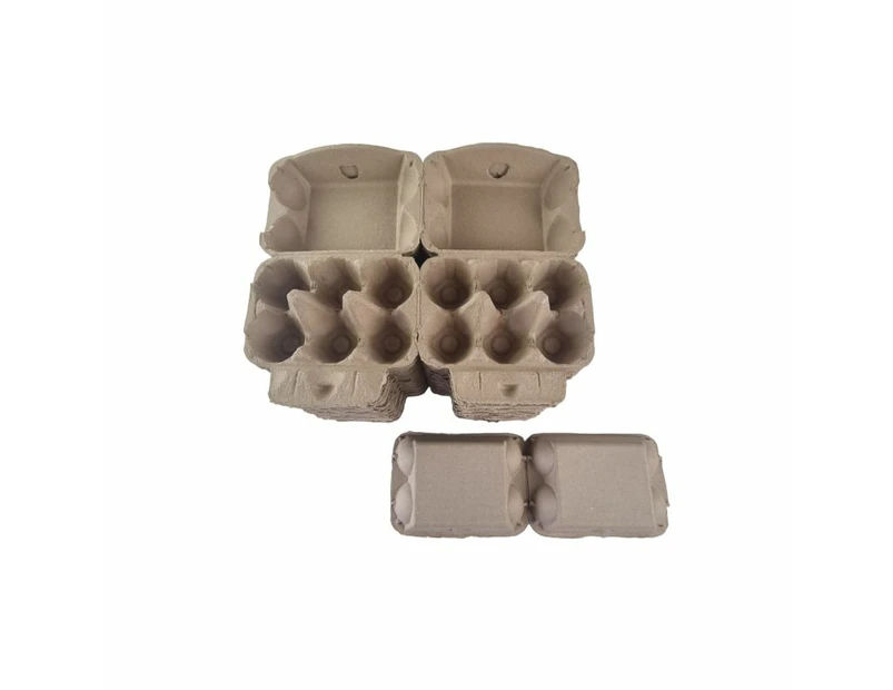 50 X Egg Cartons For 12 Eggs Full Dozen New Carton Twin Six Pack Brown Paper