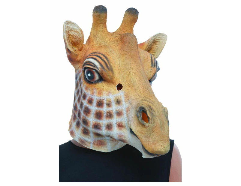 Giraffe Latex Mask Costume Accessory Size: One Size Fits Most