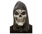 Hooded Skeleton Latex Mask Costume Accessory Size: One Size Fits Most