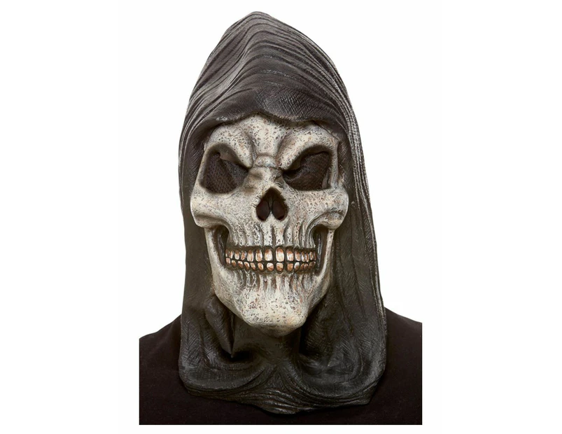 Hooded Skeleton Latex Mask Costume Accessory Size: One Size Fits Most