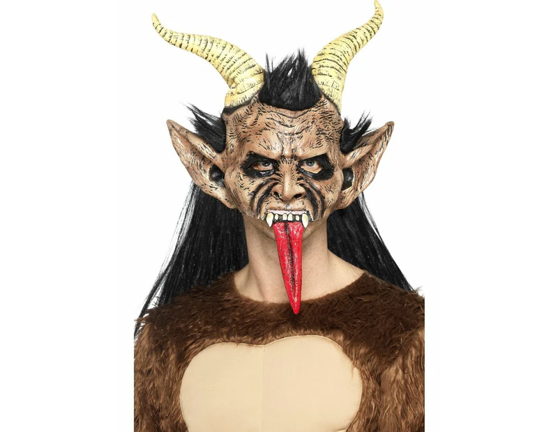 Beast/Krampus Demon Adult Mask Costume Accessory Size: One Size