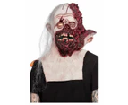 Burnt Face Overhead and Neck Deluxe Latex Mask Costume Accessory Size: One Size Fits Most