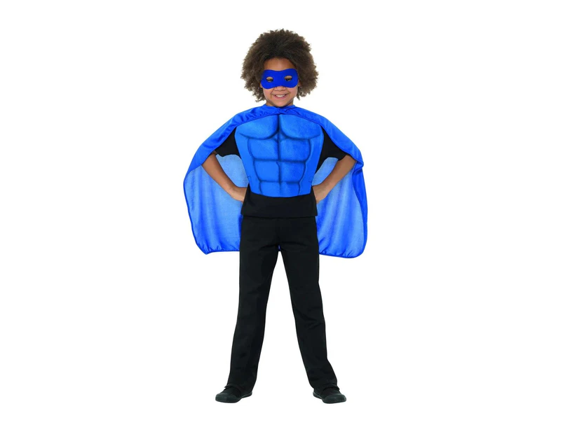 Blue Superhero Child Costume Accessory Set Size: Small - Medium