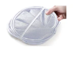 Laundry Bag Pop Up Mesh Washing Foldable Laundry Basket Bag Bin Hamper Storage-White