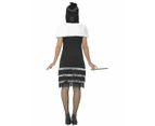 Black Dress and Fur Stole Flapper Adult Costume Size: Small