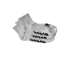 12 Pairs X Bonds Mens X-Temp Quarter Crew Socks White With Black Nylon/Polyester - White