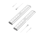 4X Rechargeable Motion Sensor 10 LED PIR Light Cordless Night Light Closet Stair - Cool White