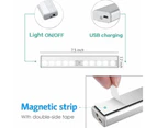 4X Rechargeable Motion Sensor 10 LED PIR Light Cordless Night Light Closet Stair - Cool White