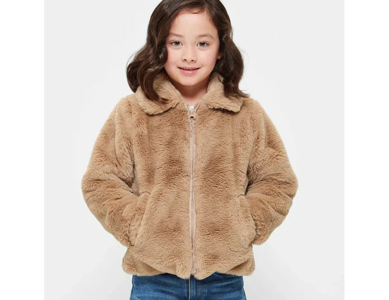 Target Faux Fur Coat - Neutral