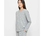 Target Long Sleeve Print Jersey Sleep Top - Grey