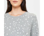 Target Long Sleeve Print Jersey Sleep Top - Grey